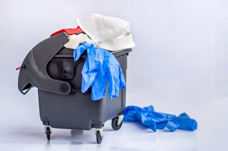 Proper Disposal of PPE (Personal protective equipment) Map Waste
